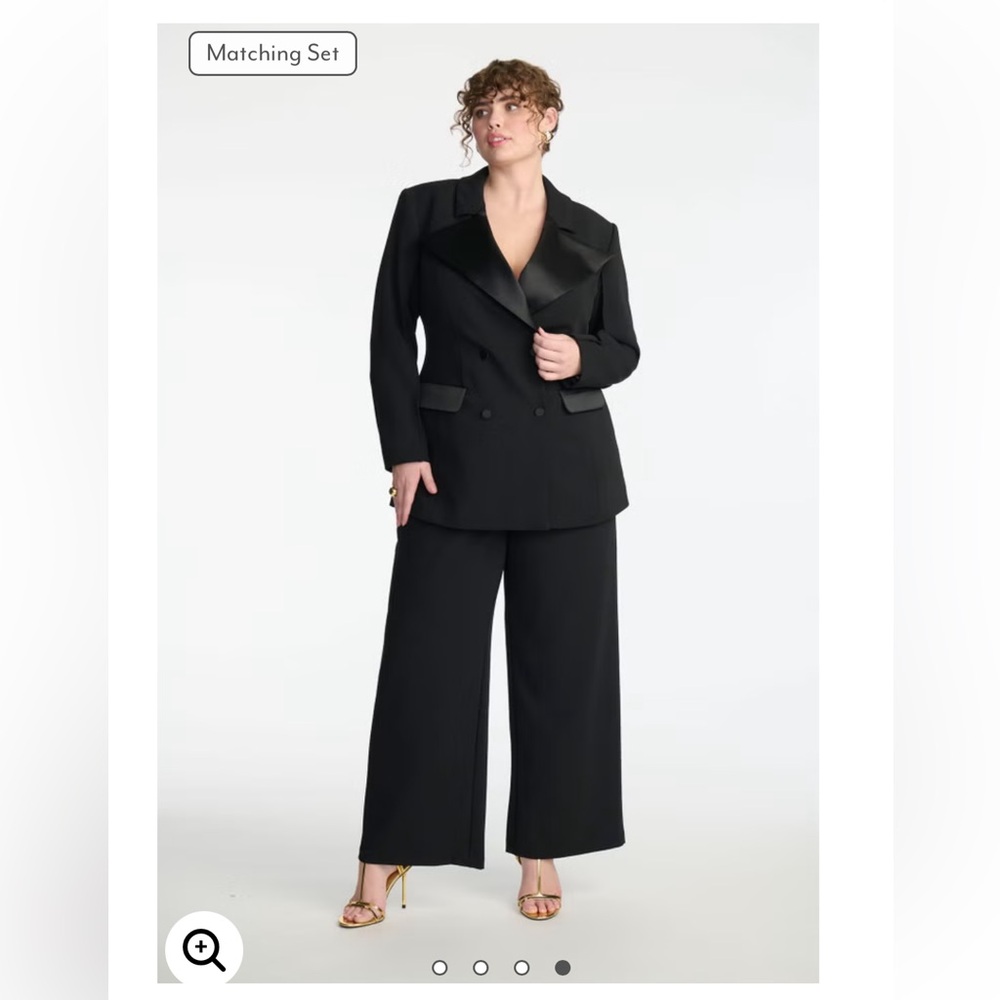 Eloquii x Kate Spade New York. Tailored contrast lapel blazer - Picture 3 of 3